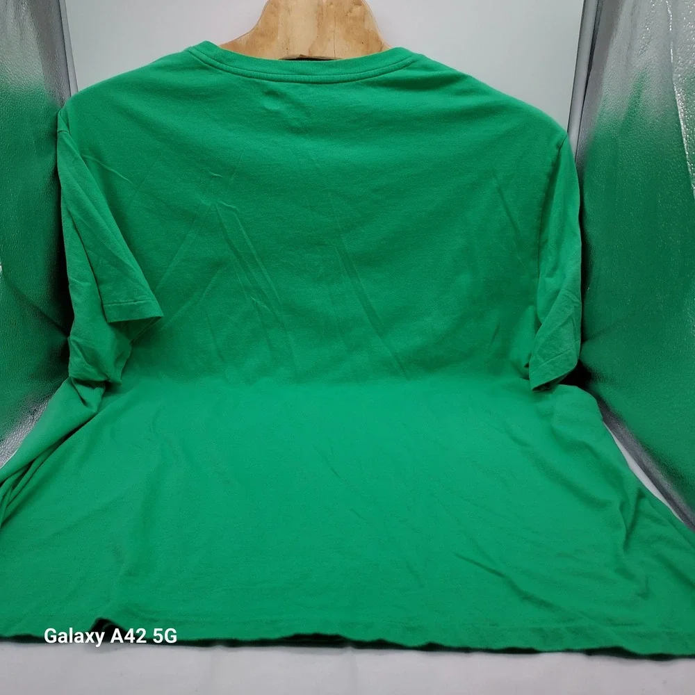 Polo Ralph Lauren Men Green Cotton Short Sleeve T-Shirt Yellow Pony 4XB Big Tall